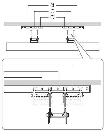 SONY KDL 32HX750 - Emplacements des crochets - 3