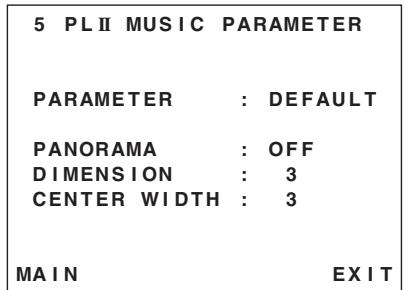 MARANTZ WEAVE ZR6001+ ZC4001 - Plii-music parameter (parametre de musique PLII) (PRO LOGIC II) - 1