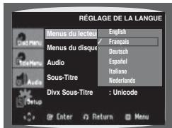 SAMSUNG RTS-HE10 - RéGLAGE DE LA LANGUE - 3