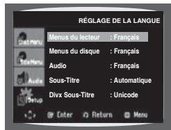 SAMSUNG RTS-HE10 - RéGLAGE DE LA LANGUE - 2