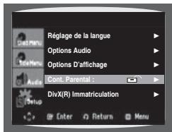 SAMSUNG RTS-HE10 - CONFIGURATION DU MOT DE PASSE DU CONTROLE PARENTAL - 1