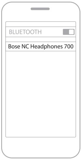 BOSE HP 700 - CONNEXION VIA LE MENU BLUETOOTH DE VOTRE PÉRIPHÉRIQUE MOBILE - 2