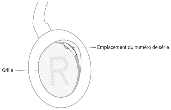 BOSE HP 700 - Visualisation du numéro de série sur le casque (déconseillé) - 1