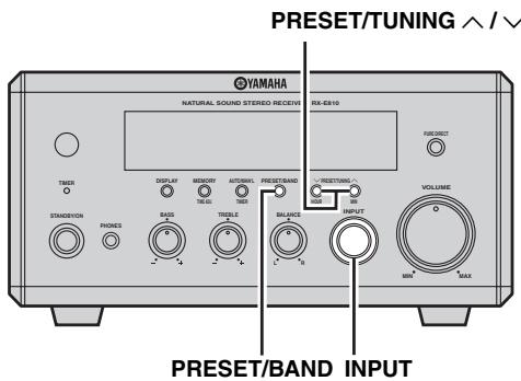 YAMAHA E-810 - Accord des stations présélectionnées - 1