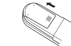 DENON AVR 1509 - Insertion des piles - 1