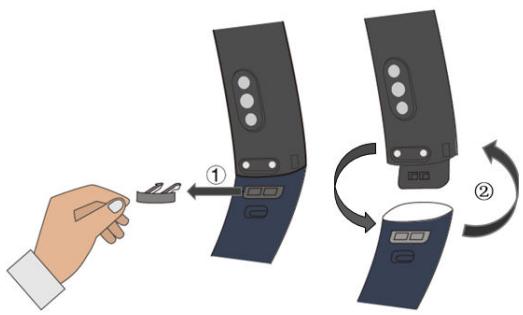 HUAWEI BAND 7 BLACK - Retrait et installation du bracelet d'un appareil de la série Band 6 - 2