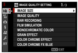 FUJIFILM X-S10 - IMAGE QUALITY SETTING (Still Photography) - 1