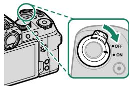 FUJIFILM X-S10 - Turn the camera on. - 1