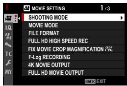 FUJIFILM X-S10 - MOVIE SETTING (Movie Recording) - 2