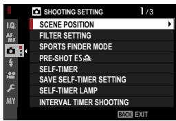 FUJIFILM X-S10 - SHOOTING SETTING (Still Photography) - 1