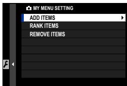 FUJIFILM X-S10 - MY MENU SETTING - 2