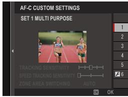 FUJIFILM X-S10 - AF-C CUSTOM SETTINGS - 1
