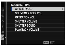 FUJIFILM X-S10 - SOUND SETTING - 1