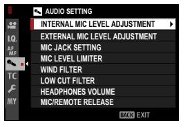 FUJIFILM X-S10 - AUDIO SETTING (Movie Recording) - 1