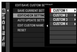 FUJIFILM X-S10 - Saving Settings - 3
