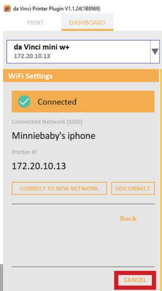 XYZ PRINTING 35DDA VINCI MINI PLUS - - Configuration du wi-fi - 3