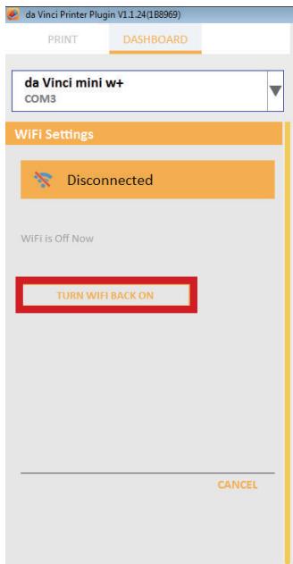 XYZ PRINTING 35DDA VINCI MINI PLUS - - Configuration du wi-fi - 2