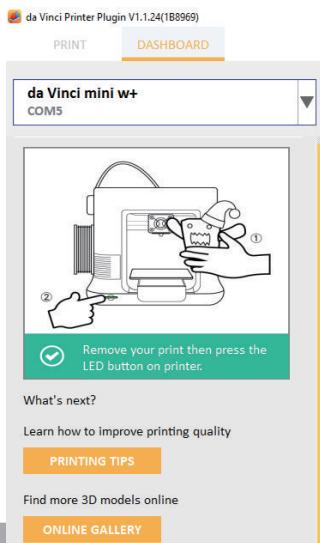 XYZ PRINTING 35DDA VINCI MINI PLUS - Cliquez "préparer l'impression" pour effectuer le découpage. - 4