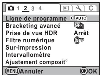 PENTAX K7+DA 18-55MM WR - Appuyez sur le bouton de navigation (). - 1