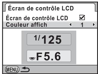 PENTAX K7+DA 18-55MM WR - Paramétrage de l'affichage de l'écran de contrôle LCD - 1