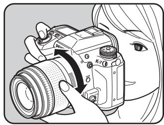 PENTAX K7+DA 18-55MM WR - Regardez le sujet dans le viseur. - 1
