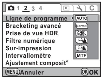 PENTAX K7+DA 18-55MM WR - Appuyez sur le bouton de navigation (). - 2