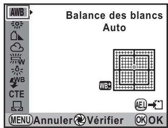 PENTAX K7+DA 18-55MM WR - Appuyez sur le bouton de navigation ( ) en mode prise de vues. - 1