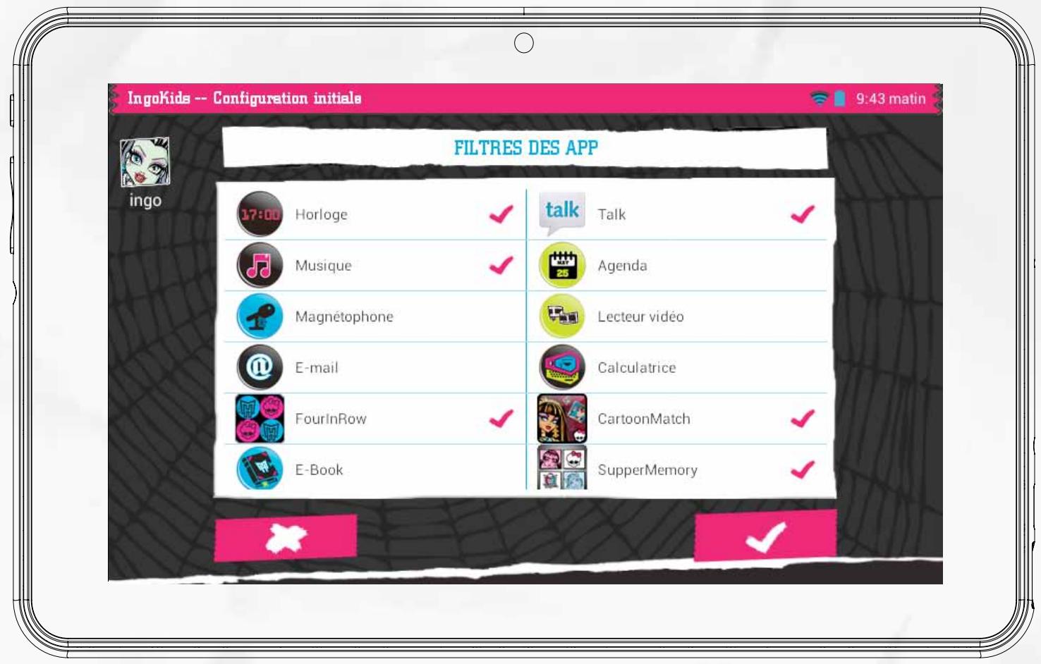 MONSTER HIGH MHU007D - Filtre d'applications - 1