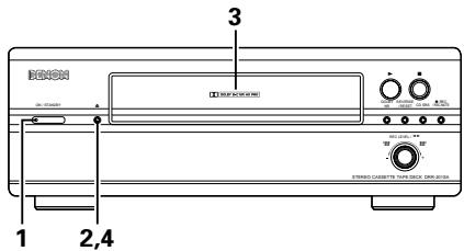 DENON DRR-201 - Chargement et retrait d'une cassette - 1