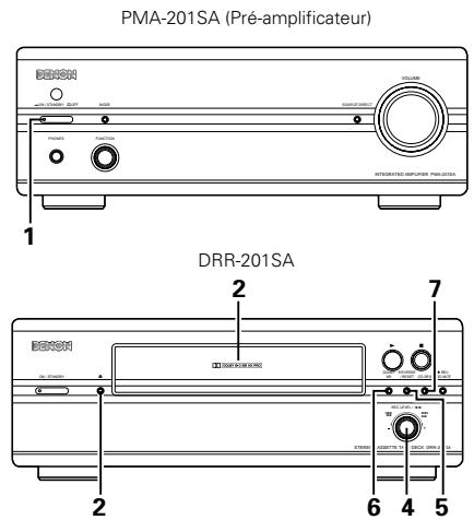 DENON DRR-201 - Enregistrement synchronisé de CD (lorsque le pma-201sa et le dcd-201sa sont connectés) - 1