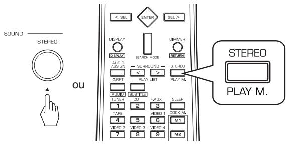 SHERWOOD RD-8504 - Pour annuler le mode surround pour une lecture stéréo - 1