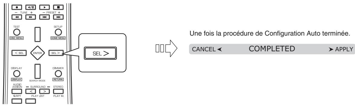 SHERWOOD RD-8504 - Appuyez sur la touche droite pour lancer la procédure de configuration auto. - 1
