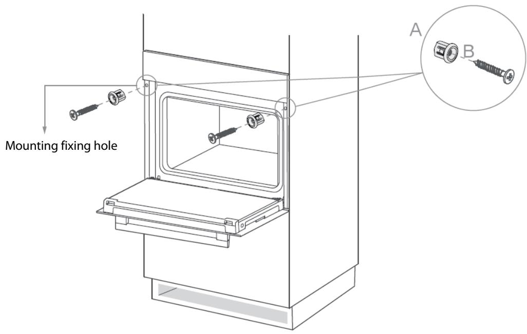 THOMSON TMFP72BX2 - Mounting the oven in the cabinet - 1