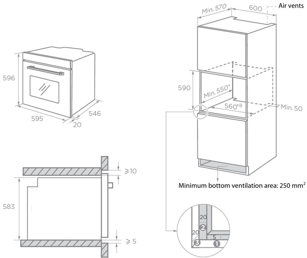 THOMSON TMFP72BX2 - Cupboard Diagram (Standing Cupboard) - 1