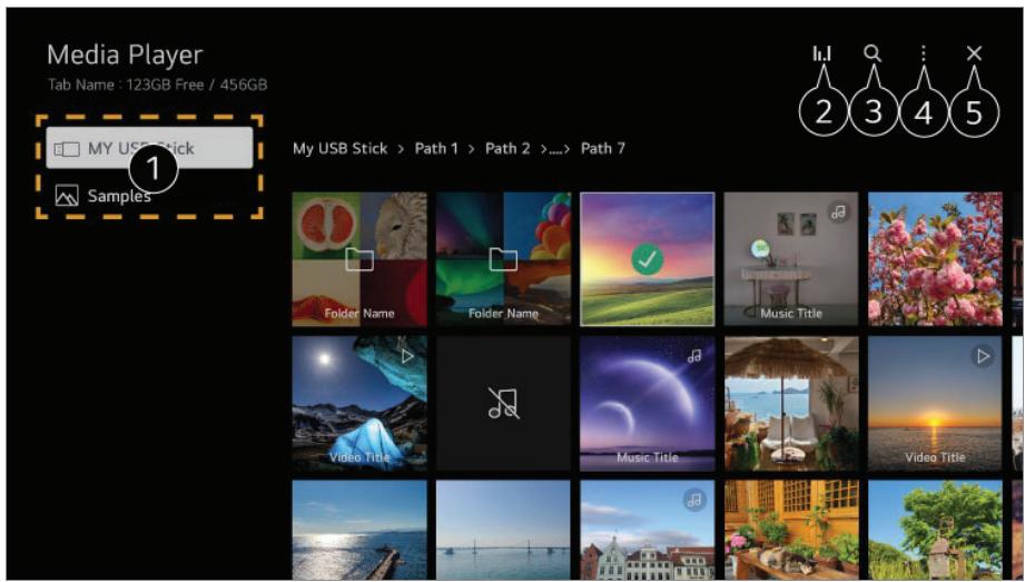LG QNED75 - Utiliser le Lecteur multimédia - 1