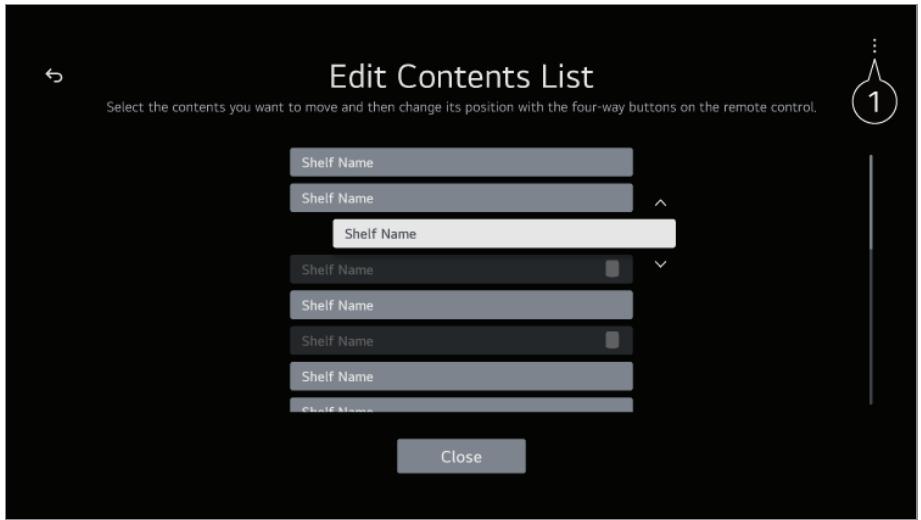 LG QNED75 - Modifier la liste du contenu - 1