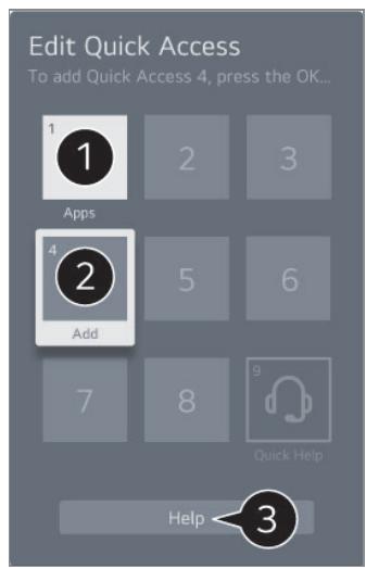 LG QNED75 - Vérification et modification de Accès rapide - 1