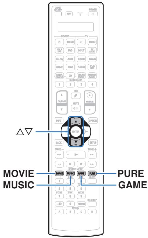 DENON AVRX7200WA - Sélection d'un mode d'écoute - 1