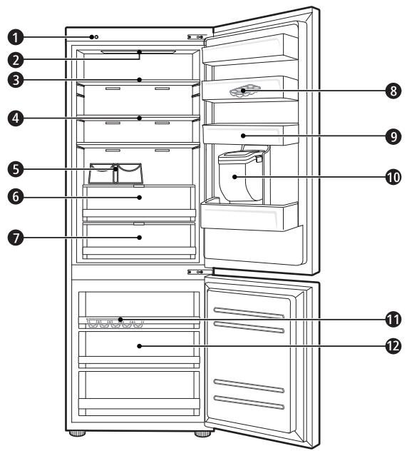 LG GBP61DSPFN - Pièces et fonctions - 1
