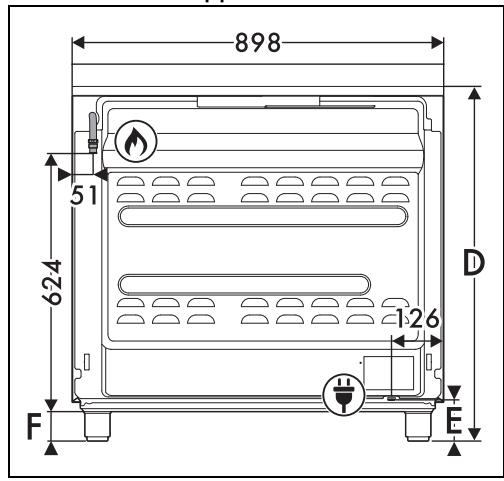 SMEG CO96GMA - Dimensions de l'appareil - 1