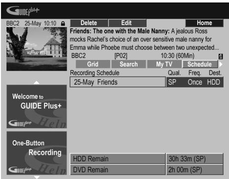PIONEER DVR-630HS - Mettez en valeur le titre gauche de l'enregistrement programme. - 1