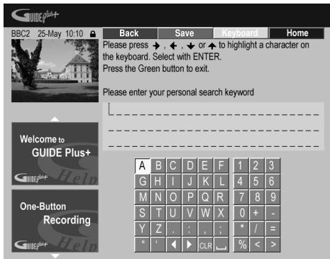 PIONEER DVR-630HS - Utilisation d'un mot-clé de monchoix pour effectuer une recherche - 2