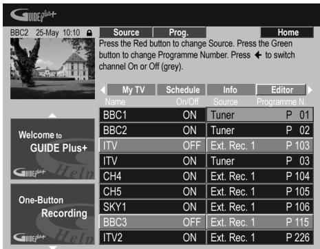 PIONEER DVR-630HS - Mise en service, ou non, d'un canal - 2