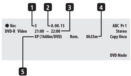 PIONEER DVR-630HS - Page d'enregistrement - 1