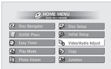 PIONEER DVR-630HS - Sélection d'un ensemble de réglage - 1