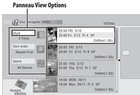 PIONEER DVR-630HS - Modification de la présentation de disc navigator - 1