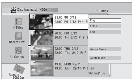 PIONEER DVR-630HS - Répétez les opérations 1 et 2 pour ajouter autant de titres que nécessaire à la liste de lecture. - 1