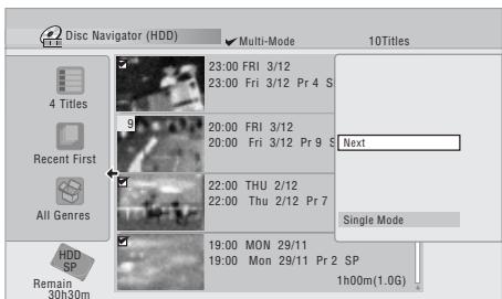 PIONEER DVR-630HS - Sélectionnez les titres sur la liste. - 1