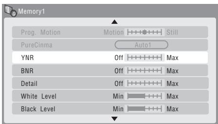 PIONEER DVR-630HS - Sélectionnez le paramètre de qualité d'image que vous désirez définir. - 1