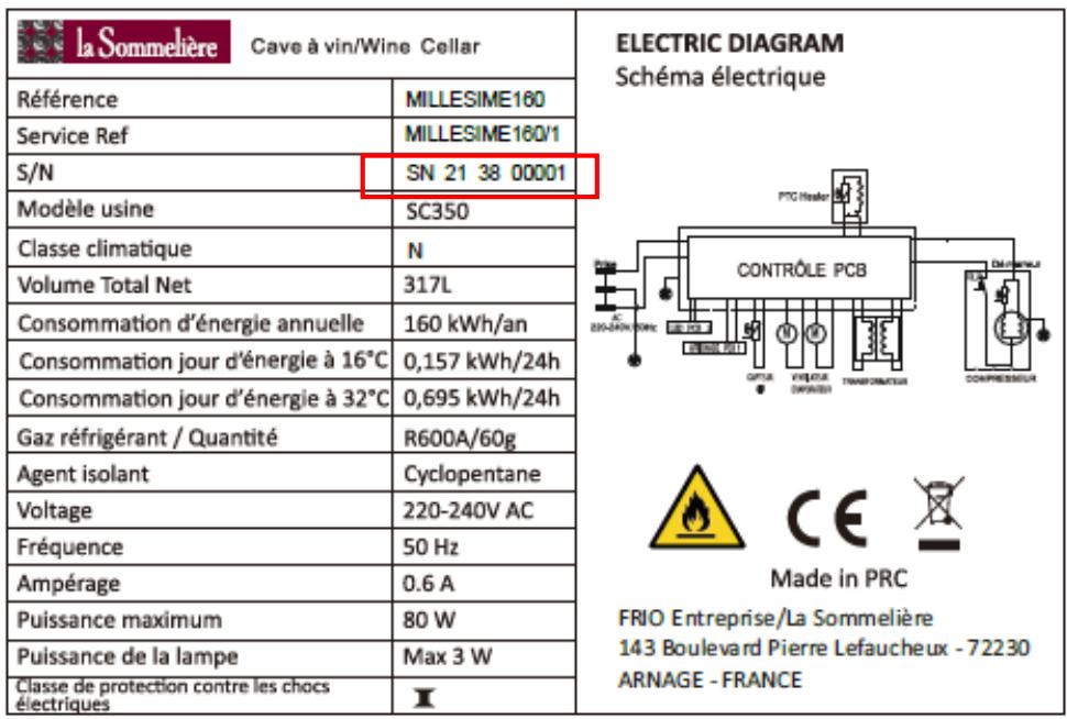DARRYLA SOMMELIERECAVEAVINMILLESIME1 - TARGHETTA INFORMATIVA - 1